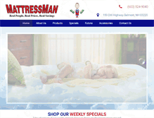 Tablet Screenshot of mattressmannh.com